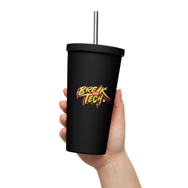 Insulated Tumbler with a Straw - Image 2