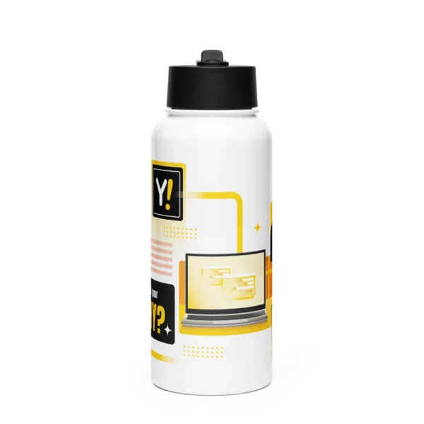 Stainless Steel Water Bottle with a Straw Lid - Image 3