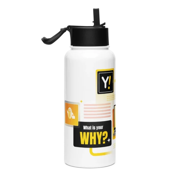 Stainless Steel Water Bottle with a Straw Lid