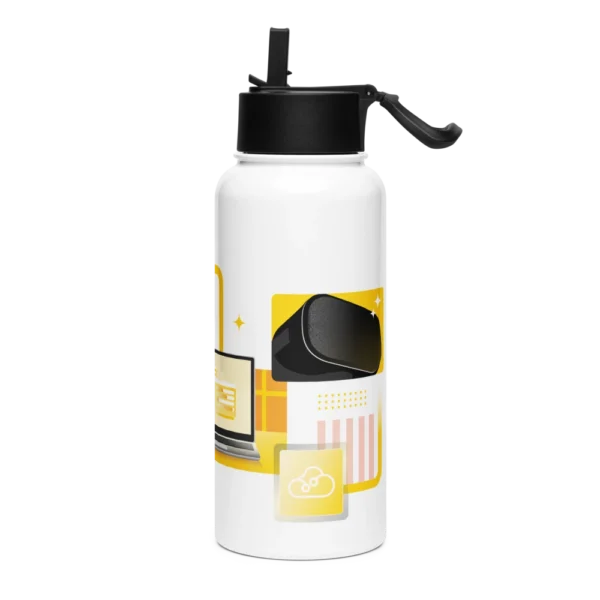 Stainless Steel Water Bottle with a Straw Lid - Image 4